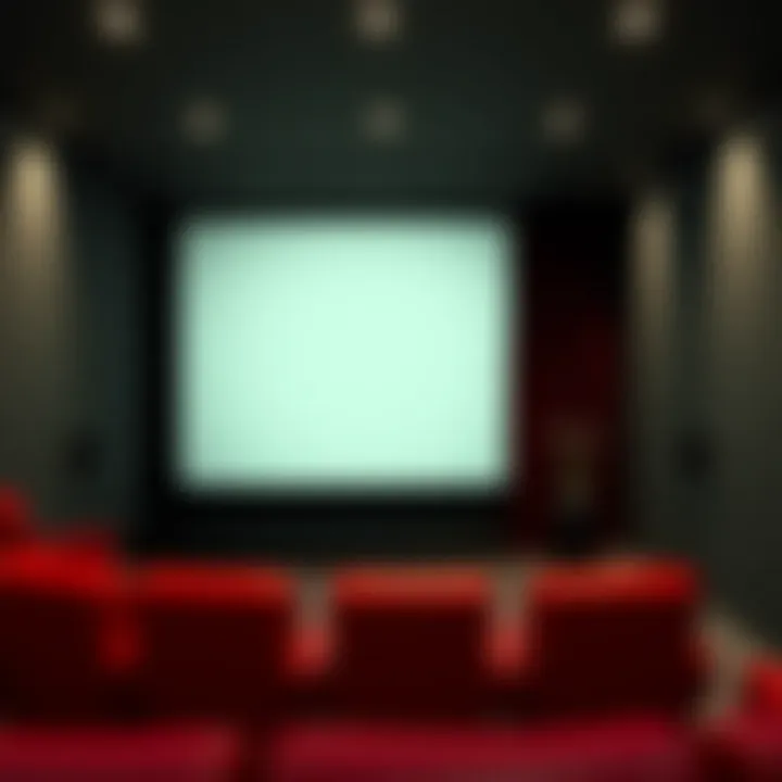 High-tech cinema screen with advanced sound system