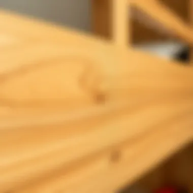 Close-up of high-quality wood used in a bunk bed, highlighting texture and grain.