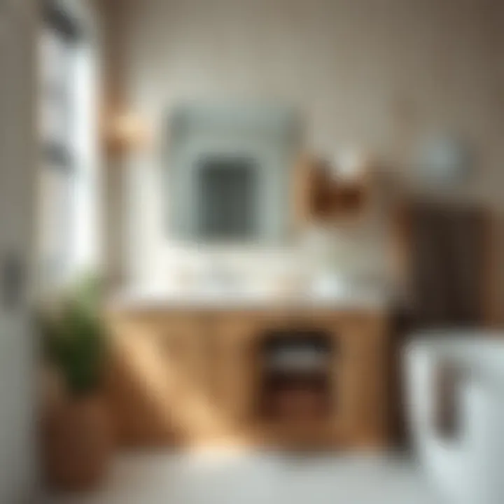 Functional and chic bathroom lower cabinet