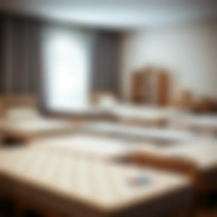 A variety of baby mattress sizes displayed