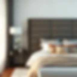 Elegant bedside table in a modern bedroom setting