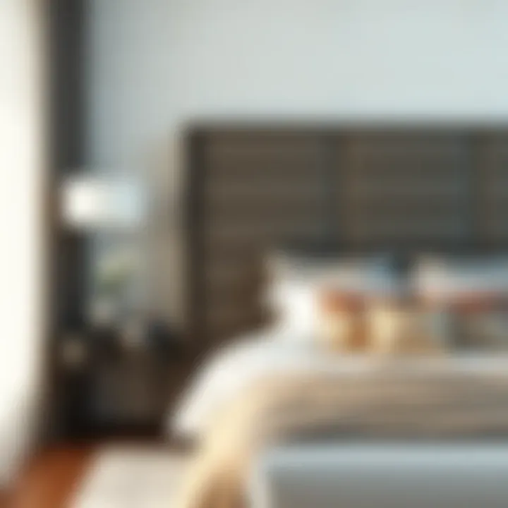 Elegant bedside table in a modern bedroom setting