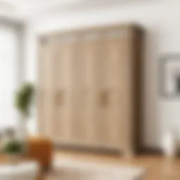 Elegant five-door wardrobe showcasing modern design