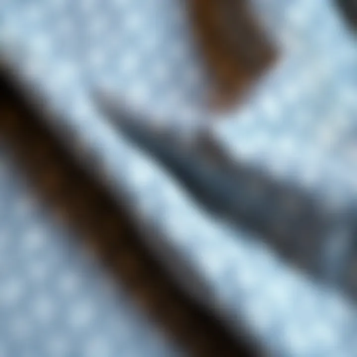 Close-up of fabric textures for sheet materials