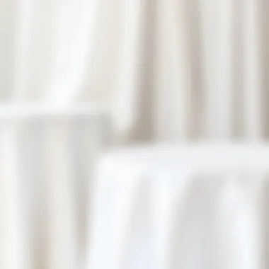 Variety of white tablecloths showcasing different textures