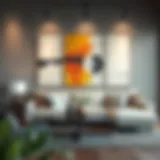 Artistic canvas print showcasing modern interior decor