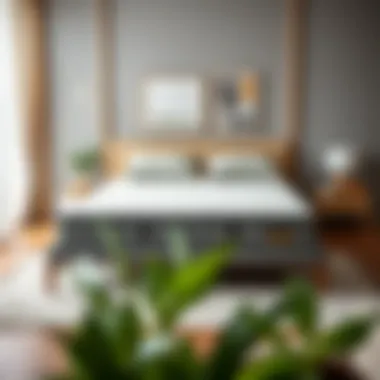 Illustration of a comfortable bedroom with a double sponge mattress