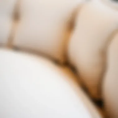Close-up of fabric textures for corner sofas