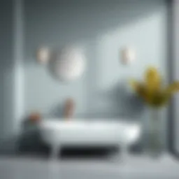 Elegant bathroom accessories enhancing interior decor