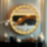 Elegant decorative table mirror showcasing modern design