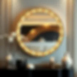 Elegant decorative table mirror showcasing modern design