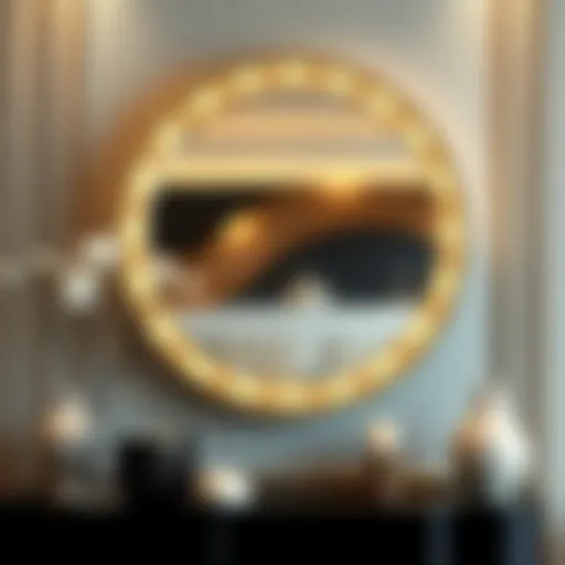 Elegant decorative table mirror showcasing modern design