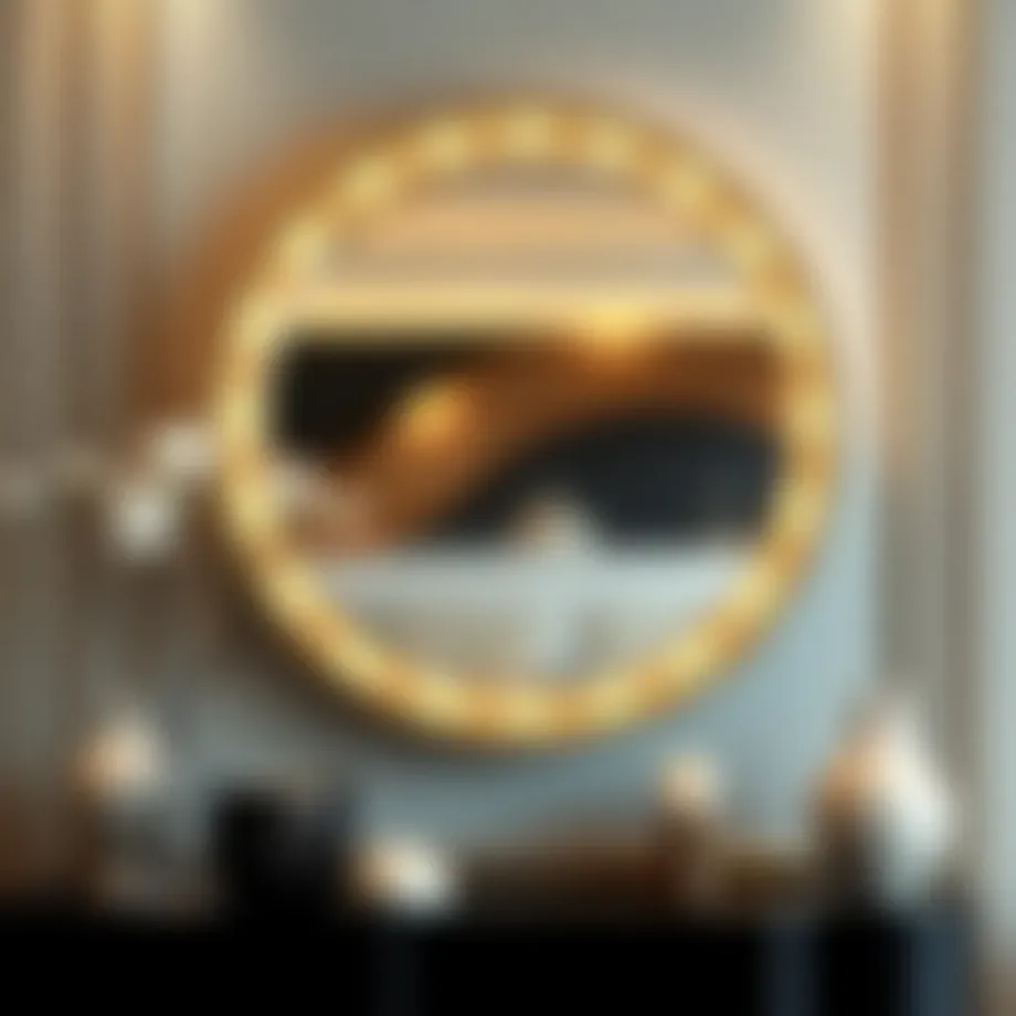 Elegant decorative table mirror showcasing modern design