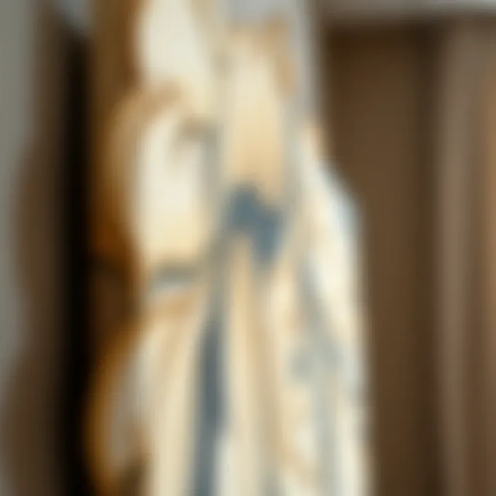 Close-up of a beautiful canvas painting with intricate details