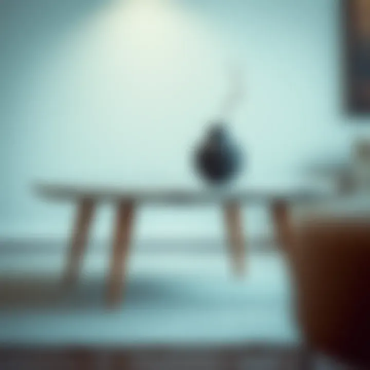 Artistic four-legged coffee table that enhances interior décor