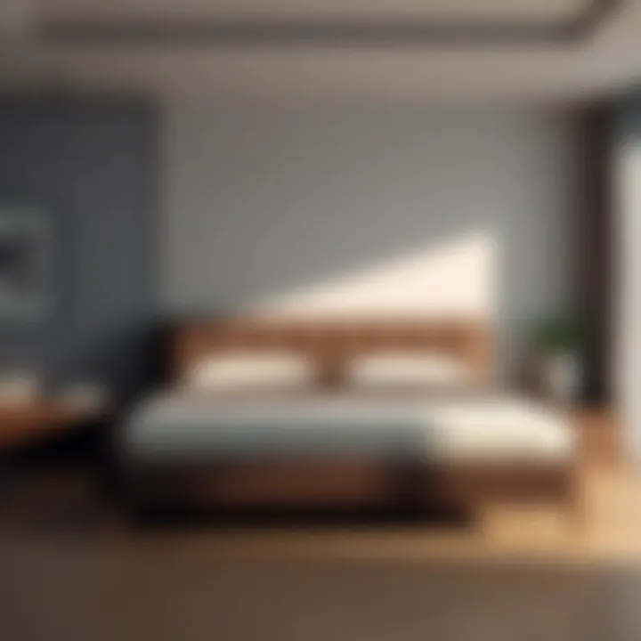 Luxurious double bed base in a modern bedroom setting