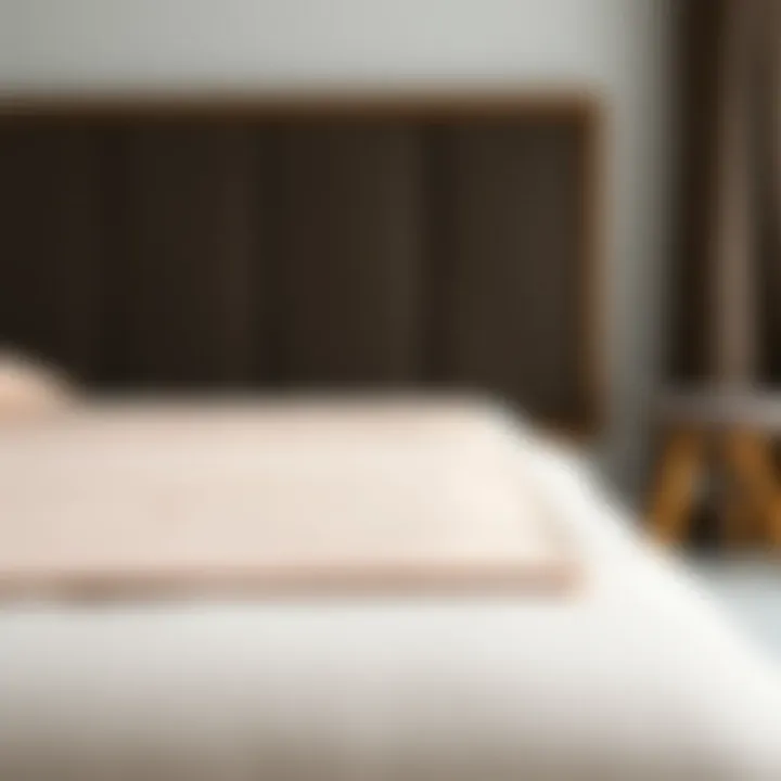 Close-up of materials used in double bed bases, showcasing craftsmanship