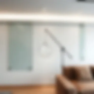 Elegant glass adhesion technique on a wall