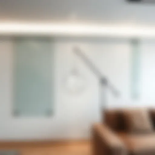 Elegant glass adhesion technique on a wall