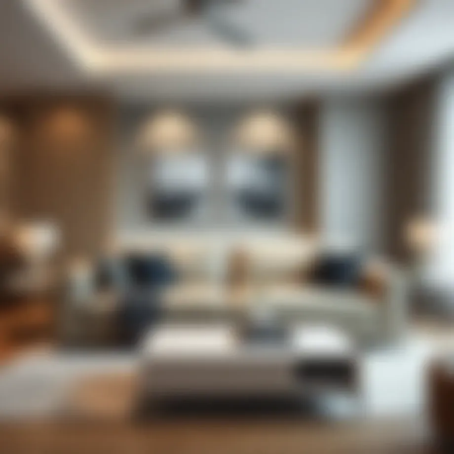 Elegant dual sofa bed design in a modern living room