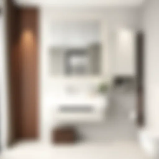 Elegant mirrored bathroom cabinet showcasing modern design