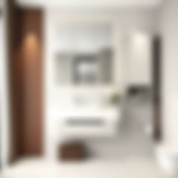 Elegant mirrored bathroom cabinet showcasing modern design