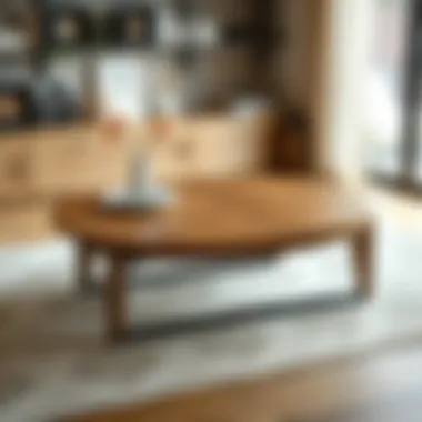 Elegant oak coffee table highlighting craftsmanship