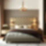 Elegant single bed headboard design