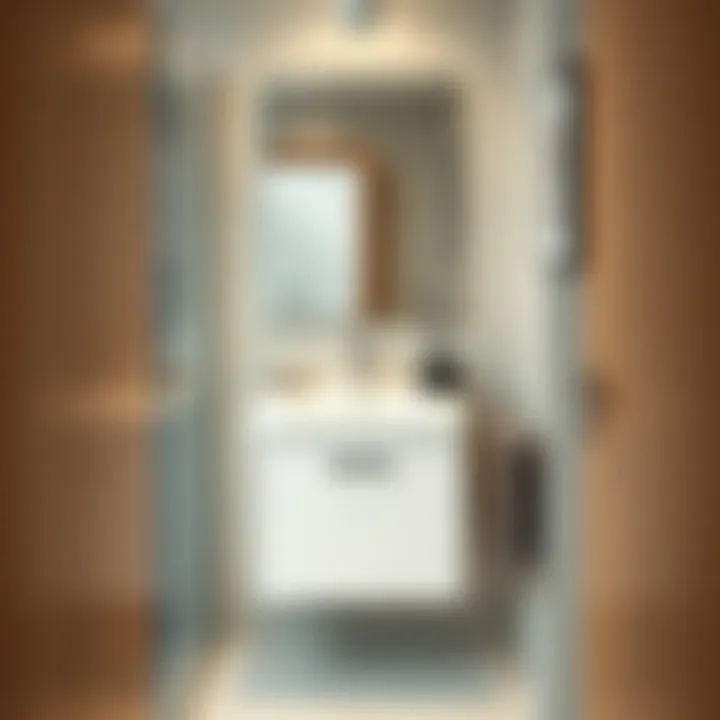 Elegant small space with a 50 cm sink