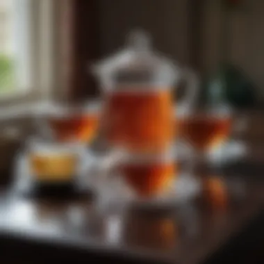 An aesthetic arrangement of tea glasses in a traditional Turkish setting