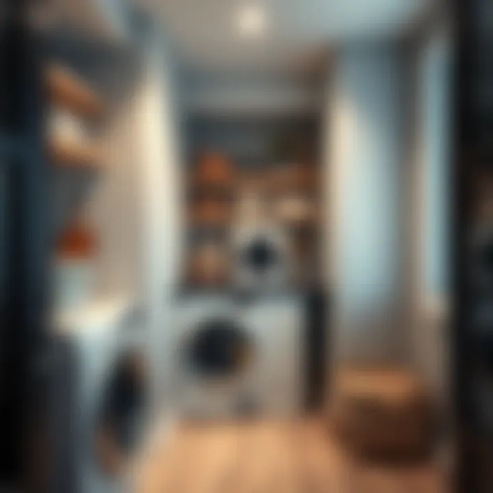 Functional laundry area with organized storage solutions