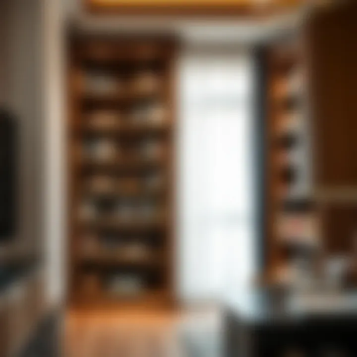 Classic bookshelf featuring intricate woodwork