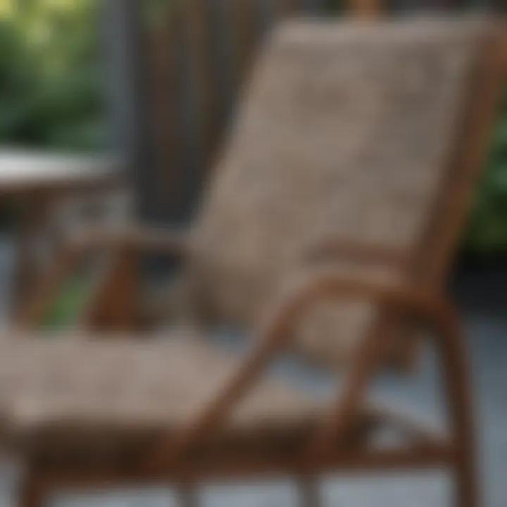 Close-up of the materials used in Gizborn garden furniture