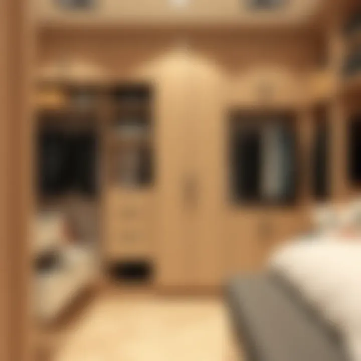 Innovative storage solutions within a built-in wardrobe