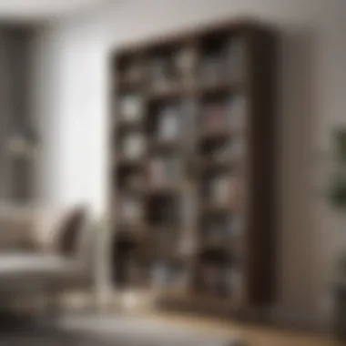 Functional Bookshelf with Unique Design Functional bookshelf with unique design elements and storage solutions