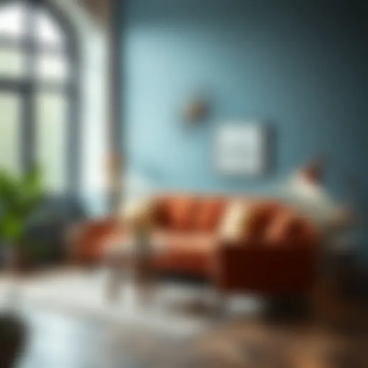 A cozy corner featuring a charming small sofa set