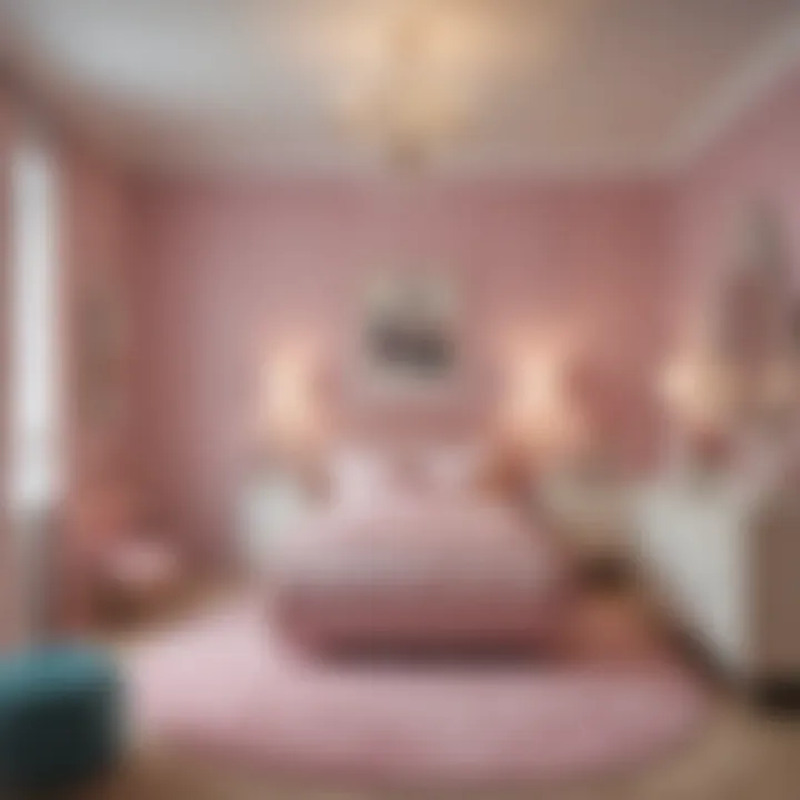 Elegant girls' room with a harmonious color palette