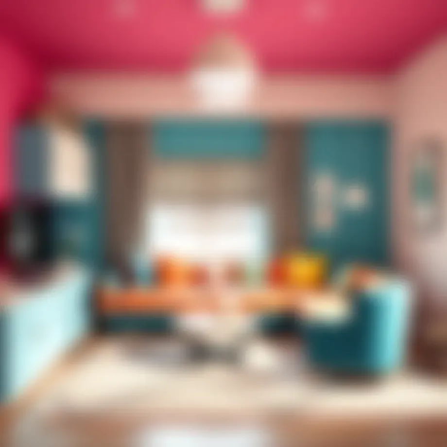 Contemporary youth room design showcasing vibrant colors and modern furniture