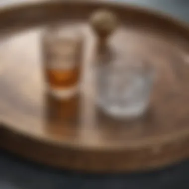 Close-up of the material and texture of a Kosova luxury tray.