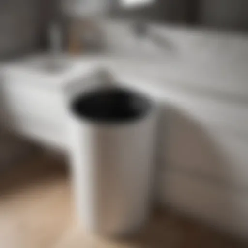 Sleek under-sink trash can design