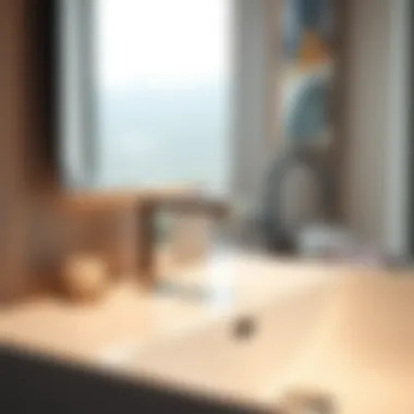 Modern bathroom faucet with sleek design