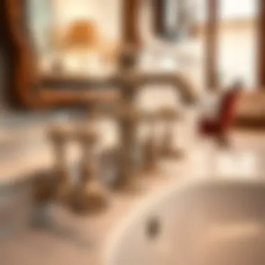 Vintage style faucet in a classic setting