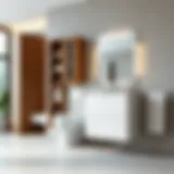 Elegant modern bathroom cabinet with sleek design