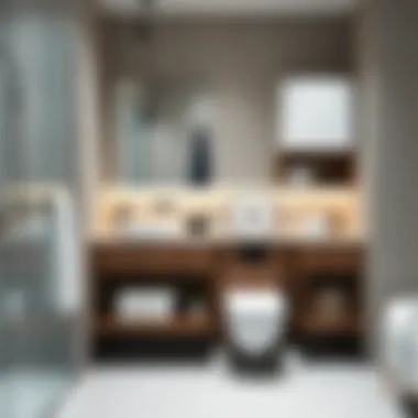 Functional bathroom storage solution with modern aesthetics