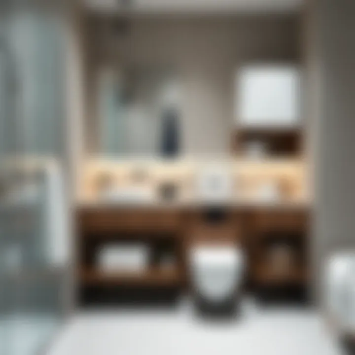 Functional bathroom storage solution with modern aesthetics