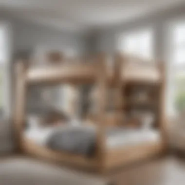 Stylish children's room featuring a unique bunk bed