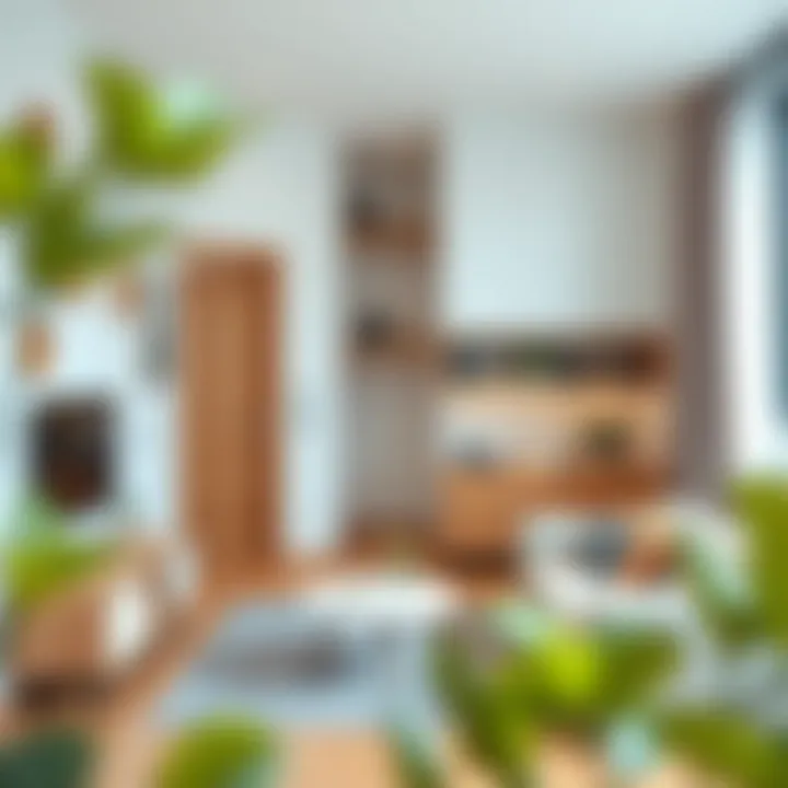 A visually appealing layout of a mini home emphasizing space-saving features.