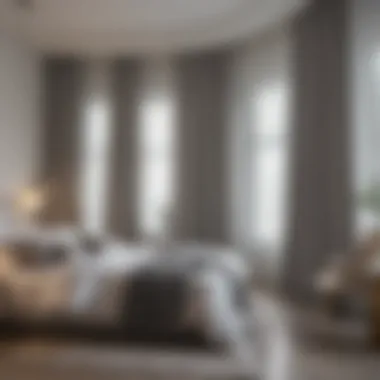 Chic Foldable Curtain in Modern Bedroom Chic foldable curtain accentuating a modern bedroom decor