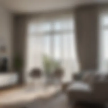 Elegant Modern Foldable Curtain Design Elegant modern foldable curtain design in a stylish living room