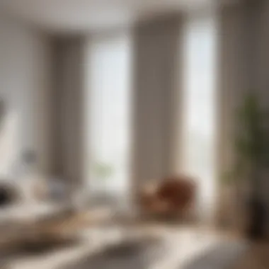 Minimalist Design Enhancing Natural Light Minimalist foldable curtain enhancing natural light in a serene space